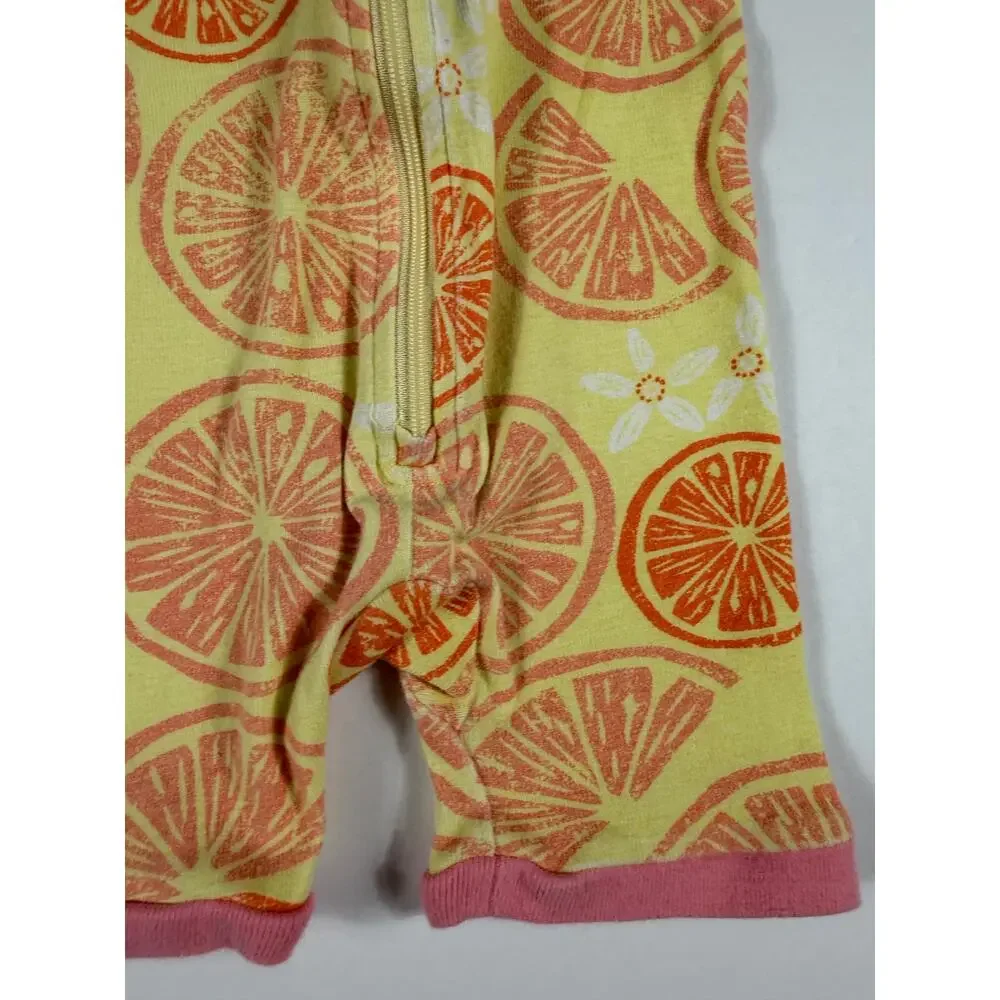 Tea Collection Citrus Print Short Sleeve Pajama Romper 18–24 Months